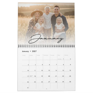 Calendario de Fotos Familiares Personalizadas 2027