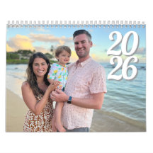Calendario de fotos familiares personalizadas de 2