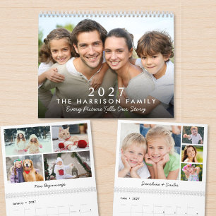 Calendario de fotos familiares personalizado 2027