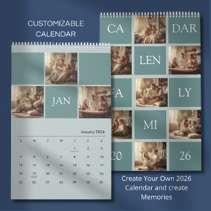 Calendario de Fotos Familiares Personalizado Minim