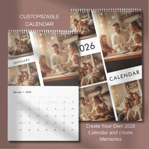 Calendario de Fotos Familiares Personalizado Minim