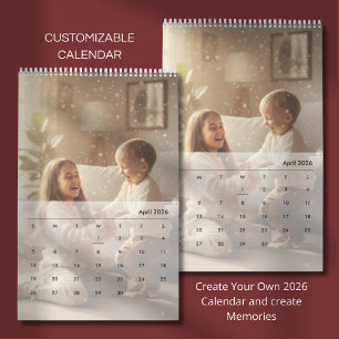 Calendario de Fotos Familiares Personalizado Minim
