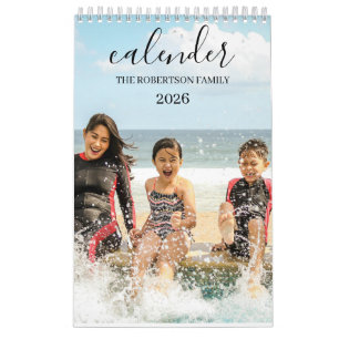 Calendario de Fotos Familiares Personalizado Moder