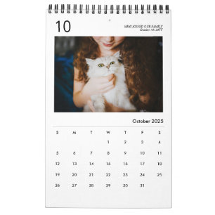 Calendario de Fotos Familiares Personalizado Simpl