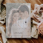 Calendario de fotos Guardar la tarjeta de arco del<br><div class="desc">Esta mínima y moderna tarjeta de foto de invitación de boda de fecha ahorra la manera perfecta de informar a tus amigos y familiares de tu próximo boda. Para mover el corazón a la fecha de su boda, seleccione el botón 'editar usando herramienta de diseño' o envíeme un mensaje para...</div>