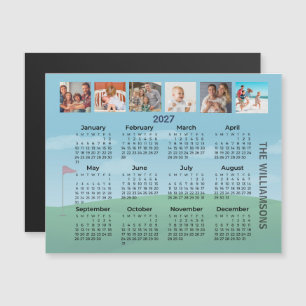 Calendario de fotos magnéticas de golf con tema 20