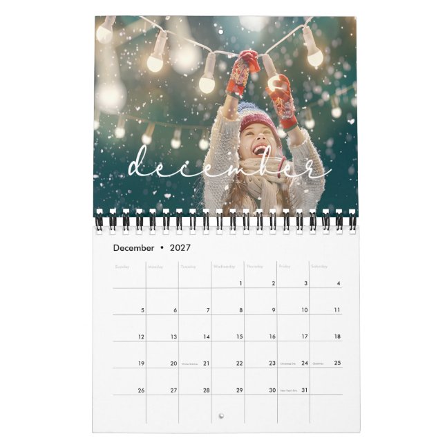 Calendario de fotos multifamiliares personalizadas (Dec 2027)