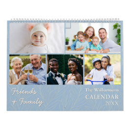 Calendario de Fotos Múltiples Dusty Blue para Fami