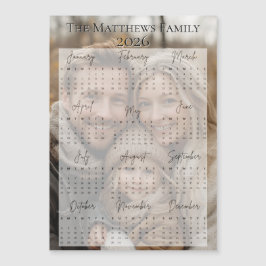 Calendario de fotos navideñas con guión moderno de