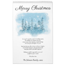 Calendario de fotos navideñas Snowy Merry