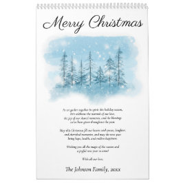 Calendario de fotos navideñas Snowy Merry