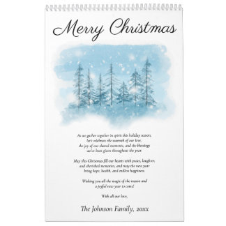 Calendario de fotos navideñas Snowy Merry