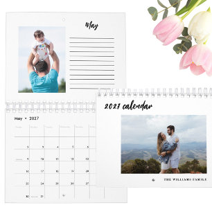 Calendario de fotos personalizadas 2027 con página