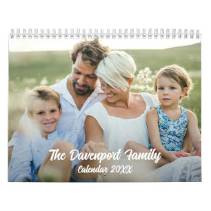 Calendario de fotos personalizadas de familia mode