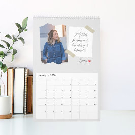Calendario de fotos personalizadas de notas positi