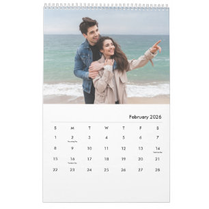 Calendario de Fotos Personalizado 2026 para Famili
