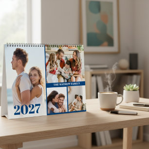 Calendario de Fotos Personalizado 2026 Simple Crea