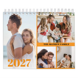Calendario de Fotos Personalizado 2027 Simple Crea