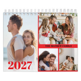Calendario de Fotos Personalizado 2027 Simple Crea