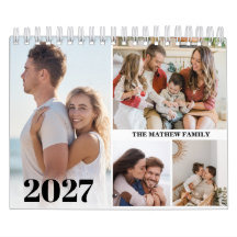 Calendario de Fotos Personalizado 2027 Simple Crea