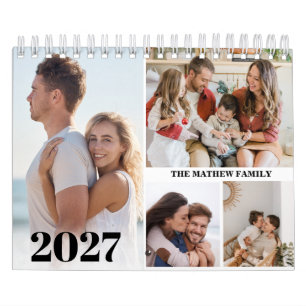 Calendario de Fotos Personalizado 2027 Simple Crea