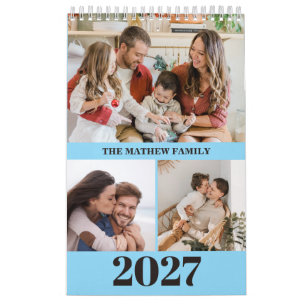 Calendario de Fotos Personalizado 2027 Simple Crea