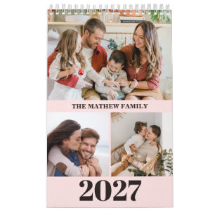 Calendario de Fotos Personalizado 2027 Simple Crea