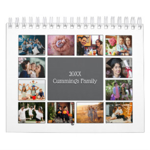 Calendario de Fotos Personalizado Blanco Mínimo