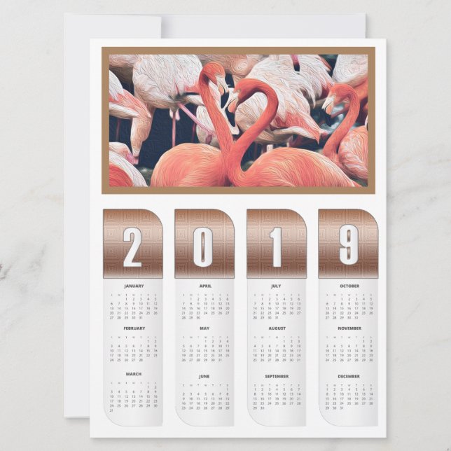 Calendario de fotos personalizado de 2019 (Anverso)