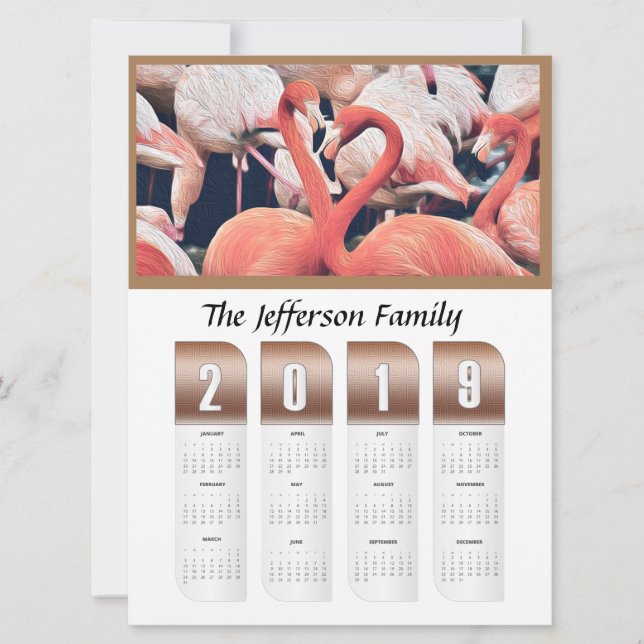 Calendario de fotos personalizado de 2019 (Anverso)