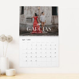 Calendario de fotos personalizado de nombre de fam