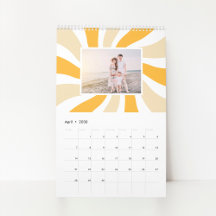 Calendario de fotos personalizado de retorno de re