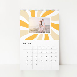 Calendario de fotos personalizado de retorno de re