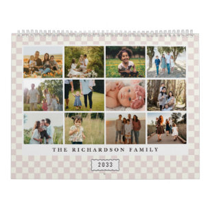 Calendario de fotos personalizado de tablero de aj