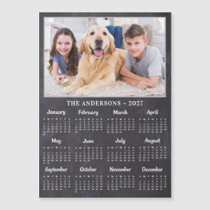 Calendario de Fotos Personalizado Pizarra Rústica