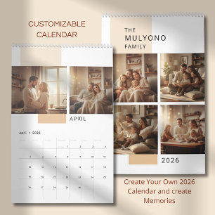 Calendario de Fotos Simple Moderno 