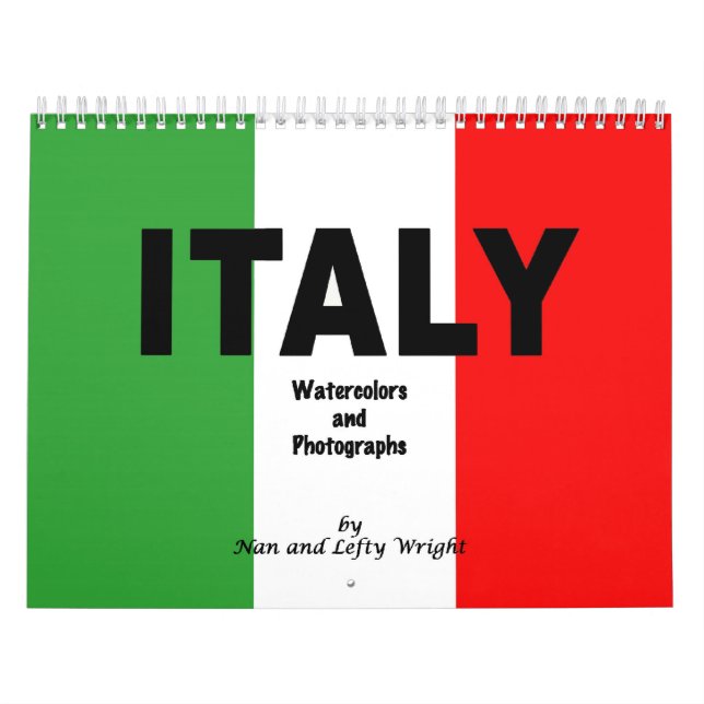 Calendario de fotos y acuarelas de Italia (Tapa)