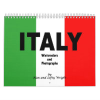 Calendario de fotos y acuarelas de Italia