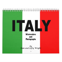 Calendario de fotos y acuarelas de Italia