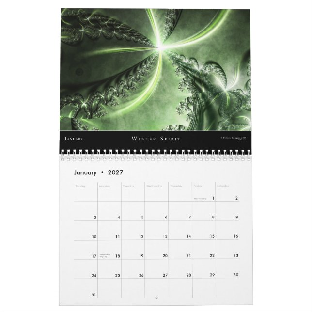 Calendario de Fractales Inspiradores 2008 (Jan 2027)