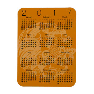 Calendario de galerías de papel 2017 Elija imán 