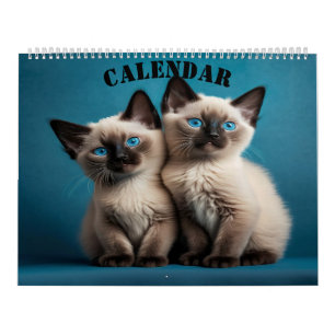 Calendario de gatitos siameses