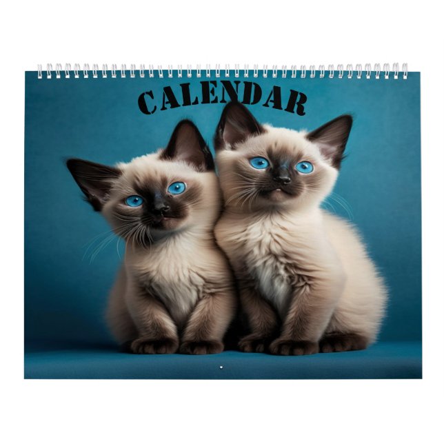 Calendario de gatitos siameses (Tapa)