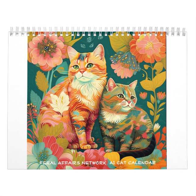 Calendario de Gato de AI de la Red de Asuntos Ferr (Tapa)