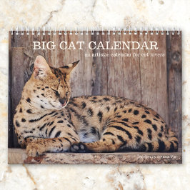 Calendario de gato grande artístico