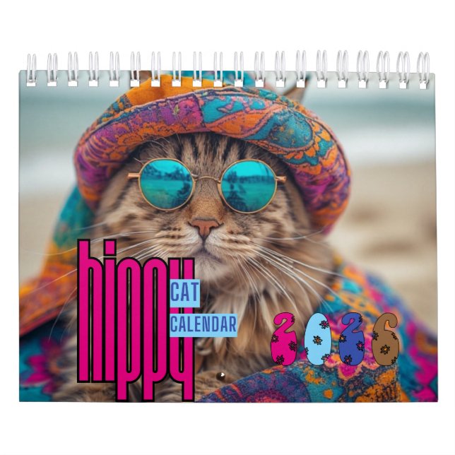 Calendario de Gato Hippy, Gato (Tapa)