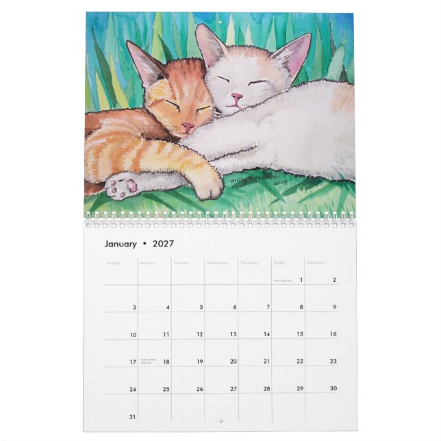 Calendario de gatos 2013 de Molly Harrison (Jan 2027)