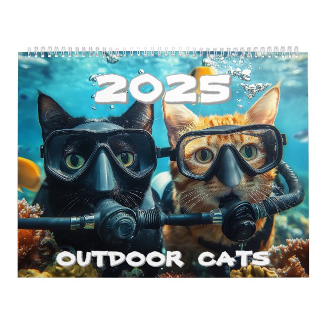 Calendario de gatos al aire libre 2025 (Tapa)