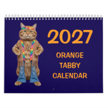 Calendario de gatos atigrados naranjas 2027