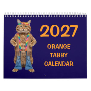 Calendario de gatos atigrados naranjas 2027